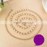 Factory Wholesales Cheap Women Waist Chain, Golden Fashion Waist Chain Belt for Women Dress thumbnail-1
