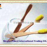 Yellow Color Bristle Thin Bamboo Handle Adult Personalized Toothbrush thumbnail-4