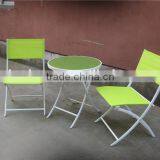Outdoors Round Coffee Table and Folding Chairs thumbnail-1
