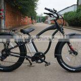 26" 7speed Fat Bike Electric Beach Cruiser Bicycle Snow Electric Bike thumbnail-1