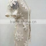 100% Cotton Lady's Crochet Pattern Top With Short Sleeve thumbnail-3