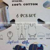 Wholesale Latest Style New Born Baby Clothing Set Winter Long Sleeve Grey 6 Pcs Set With Hanger Package 6TB1-56 thumbnail-5