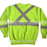 80% Polyester 20% Cotton Fleece hi Vis Safety Sweatshirt With Heat-applied Reflective Tape Meet CSA Z96 Requirement thumbnail-6