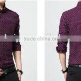 2016 NEW Arrive Coming Shirt for Men Turn up Collar Button up Contrast Color Vivid Green Heart Printing thumbnail-5