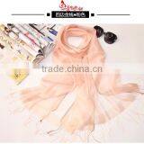 2017 Latest Fashion Organza Scarves Two Layer Silk Scarf Best Selling for Ladies Silk Scarf Hijab Caps thumbnail-4