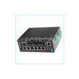 Industrial Level 4 Design 10 Gigabit Ethernet Switch , Metal Casing Fiber Ethernet Switch