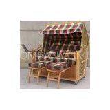 UV Resistant All Weather Roofed Wicker Beach Chair & Strandkorb For Seaside