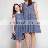 Mother and Daughter Clothes Dresses Dark Blue Woman Fashion Dress thumbnail-3