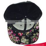 100% Acrylic Simple Snapback Cap Fashionable Floral Snapback Hat thumbnail-5
