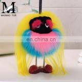 Luxury Colorful Fox Fur Animal Accessory / Fox Fur Bag Charm Key Chain thumbnail-4