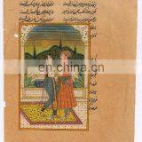 India Mughal Miniature Original Ethnic Mugal Harem Scene Painting Water Color Indian Art thumbnail-1