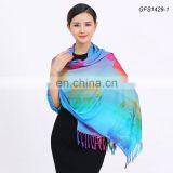 Customized Colorful Fashion Girl Thick Wool Pashmina Stole thumbnail-2
