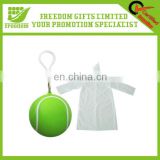 Eco Friendly PE Disposable Raincoat Ball With Keyring