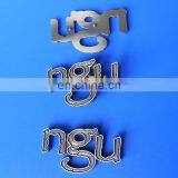 Die Casting Zinc Alloy Metal Plate for Wallet Decoration, Anti Silver Letter Bag Plate in u Buckle thumbnail-1