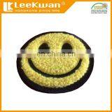 Felt Emoji Smile Face Chenille Patch, Embroidered Sew on Smile Face Towel Patch,Chenille Emoji Logo Patch thumbnail-2