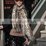 Leopard Printed Pashmina Shawl Animal Print Scarf thumbnail-3