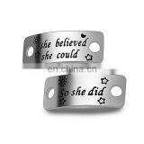 She Believed She Could So She Did Stainless Steel 1 Pair Shoe Tag For Runner