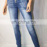 DiZNEW 2019 OEM ODM Wholesale Custom USA Women's Jeans Pants Crush Jeans thumbnail-6