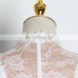 TWOTWINSTYLE Shirts For Women Butterfly Short Sleeve Loose Ruffles Hollow Out Irregular Hem Casual Lace thumbnail-5