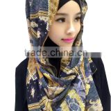2016 New arrival printed long scarf;arabic scarf