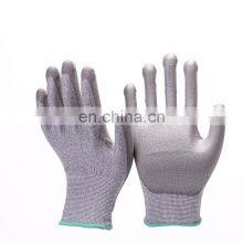 18 Gauge HPPE Liner PU Palm Coated ANSI Cut Level 3 Work Gloves Slip Resistant Anti Cut Safety Gloves For Construction thumbnail-3
