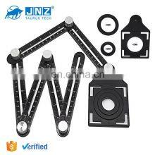 High Quality 6 Folding Multiple Angle Ruler Aluminum Measuring Tools Ceramic Tile Opening Locator Tile Hole Locator