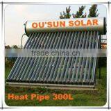 Compact Heat Pipe Pressurized Solar Water Heater 300L