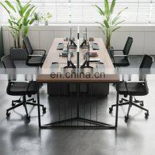 Wholesale Luxury Modern l Shaped Wooden Metal Executive Computer Office Desk thumbnail-3