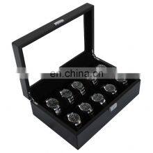 New Design Wood Watch Box With Custom Logo 12 Slots Watch Storage Box Display Watch Organizer Box thumbnail-5