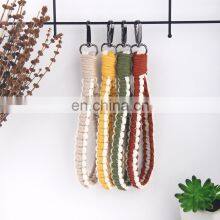 Hot Sale Macrame Wristlet Keychain Car Keys Wristlet Crochet Wrist Lanyard Charm Boho Rustic thumbnail-3