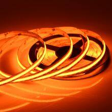 Dv24v 420leds/m 12w/m Orange Cob Led Strip Flexible COB LED Strip Light thumbnail-2