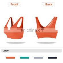 New Mesh Double Strap Women Sports Bra Recycle Fabric One Shoulder Sports Bra Support OEM thumbnail-4