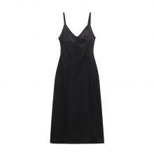 Elegant Women's Temperament V-neck Sleeveless Mid Length Backless Dress, Small Black Dress thumbnail-4