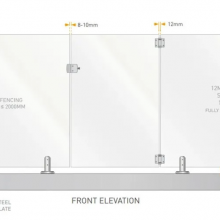 Glass Pool Fences Tempered Glass 6mm 8mm 10mm 12mm for Pool Fence / Balustrade /Tempered Glass for Swimming Pool Fencing thumbnail-2
