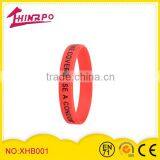 2014 Promotion Printed Embossed Cheap Custom Silicone Bracelet thumbnail-1