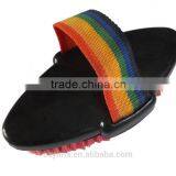 Horse Body Brush With Plastic Bristle for Grooming/rainbow Strap thumbnail-1