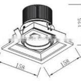 Unique Square Design Aluminium Downlight 10W High Quality With Bridgelux LED Chip and Driver for Decoration thumbnail-2