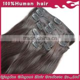 Quality guarantee cheap discounted AAAAA Grade 100 grams /bundle clip-in human hair extensions
