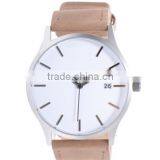 New Popular Items Silver Case With Black Leather Strap Men Watch thumbnail-3