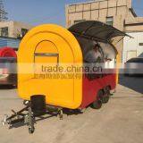 Biaxial Food Cart Trailer Mobile Food Truck Hot Dog Ice Cream Traction Kart Mechanical Brake Config thumbnail-5