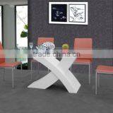 Modern X Base 8 Seater Dining Table Tempered Glass Dining Table Wooden Dining Table With Glass Top Designs