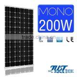 High Quality 200 Watt Monocrystalline Solar Panel for Home Solar Panel Kits Paneles Solares With CE Tuv