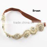 Fancy Decoration Custom Elegant Wedding Dress Accessories / Fashion Bridal Tiara / Wholesale Crystal Pearl Rhinestone Waistband thumbnail-2