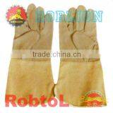 Leather Canvas 14 " Unlined Welding Gloves (item ID:GVAZ)-MASRY thumbnail-1