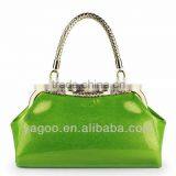 Vivid Patent Leather Tote Bag Shiny Frame Bag thumbnail-4