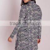 Factory Price Plus Size Floral Jersey Swing Dress thumbnail-6