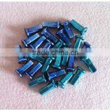 Blue Color Alloy Motorcycle Spoke Nipples / Spoke Nipples for Bike Rim