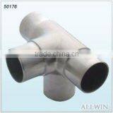Stainless Steel 4 Way Side Outlet Tee Tube Connector