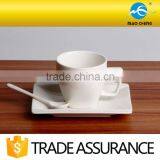 White Bone China Porcelain Cup for Coffee Shop thumbnail-1