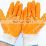 PVC dipped long safety gloves high quality pvc dipped glove